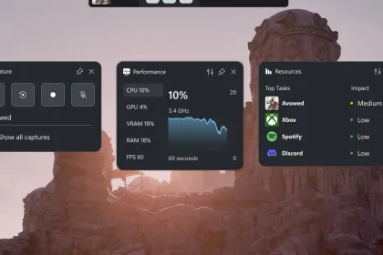 رابط کاربری جدید Game Bar در ویندوز 11