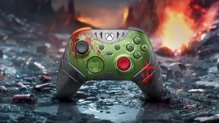 xbox doom dark ages limited edition controllers console wrap