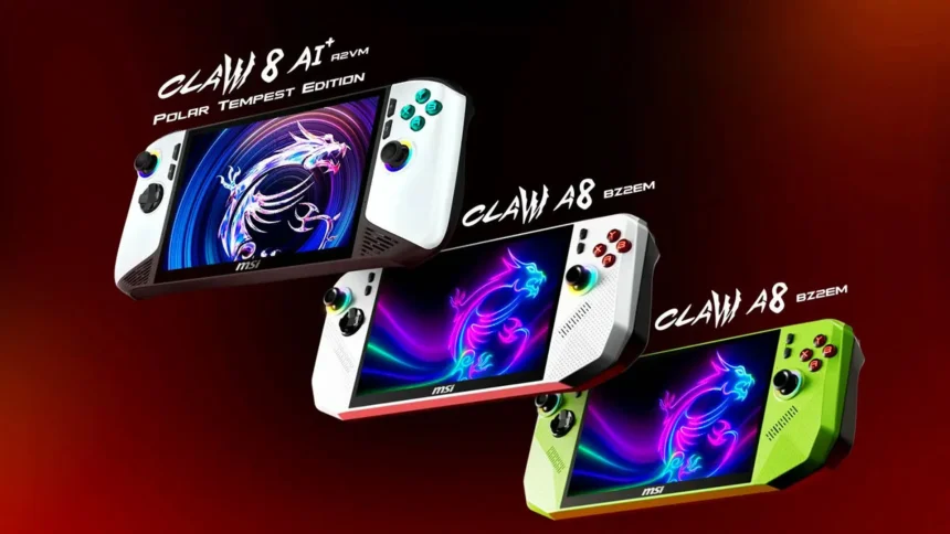 msi claw a8 ryzen handheld