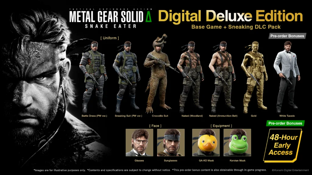 صحنه‌ای از گیم‌پلی بازسازی شده Metal Gear Solid Delta: Snake Eater با حضور Naked Snake