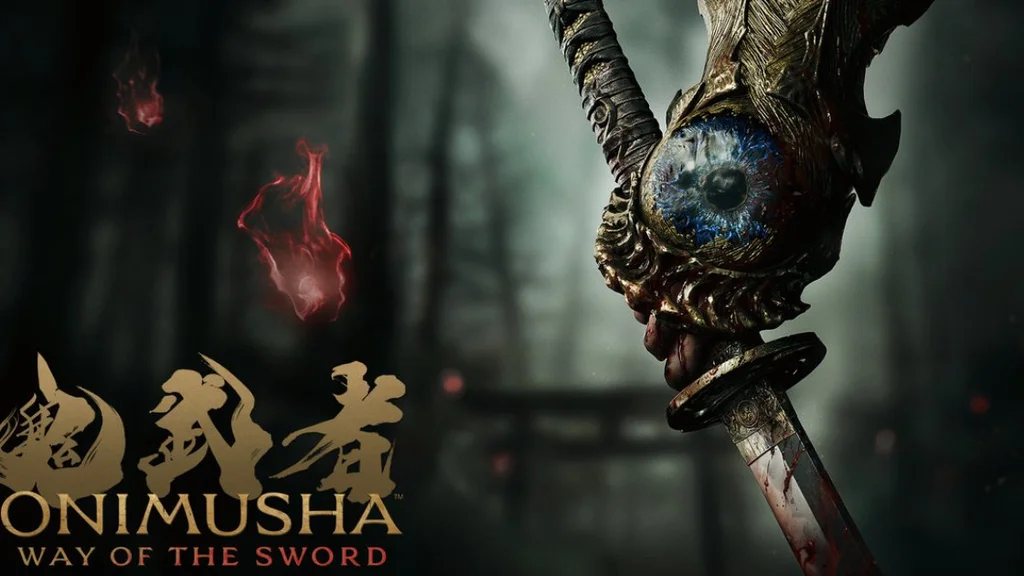 شخصیت اصلی بازی Onimusha Way of the Sword در حال اجرای یک فن شمشیرزنی روی دشمن
