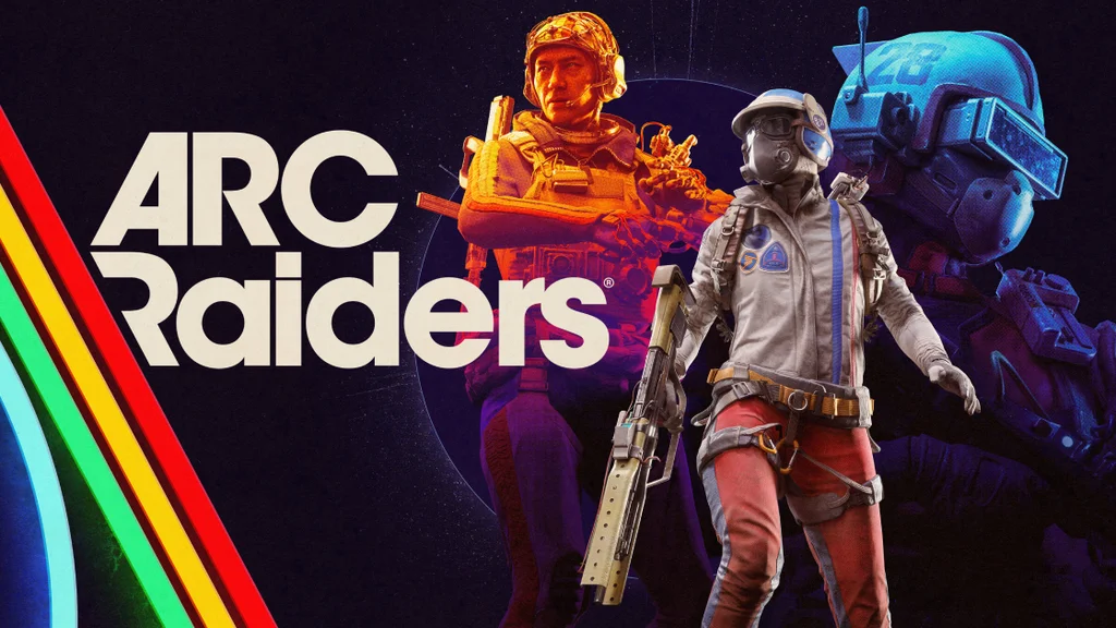 تیمی از بازیکنان در حال مبارزه با ربات‌های غول‌پیکر در بازی Arc Raiders