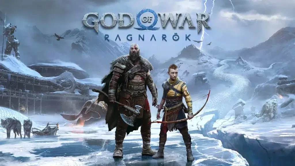 کریتوس و آترئوس در یکی از صحنه‌های به‌یادماندنی بازی God of War Ragnarok