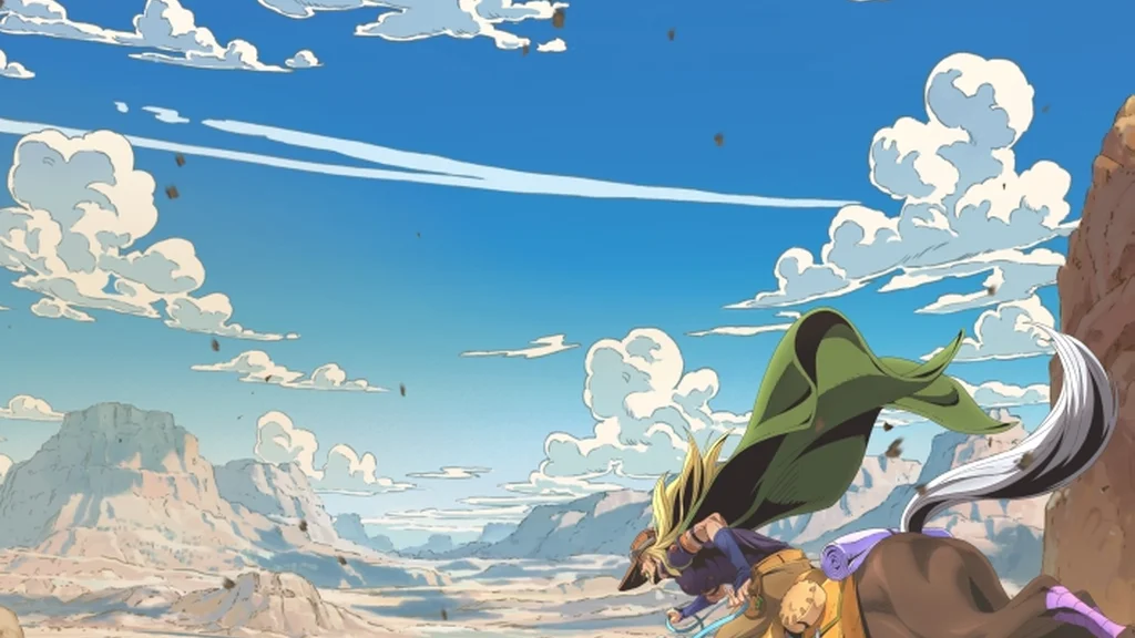 لوگوی رسمی انیمه JoJo’s Bizarre Adventure: Steel Ball Run.